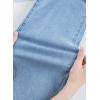 imageSidefeel Womens Jeans High Waisted Straight Leg Stretchy Jeans Trendy Welt Pockets Loose Wide Leg Zimbaplatinum Denim PantsIceland Blue