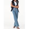 imageSidefeel Womens Jeans High Waisted Straight Leg Stretchy Jeans Trendy Welt Pockets Loose Wide Leg Zimbaplatinum Denim PantsVintage Blue