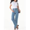 imageSidefeel Womens Jeans High Waisted Straight Leg Stretchy Jeans Trendy Welt Pockets Loose Wide Leg Zimbaplatinum Denim PantsVintage Blue