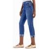 imageSidefeel Womens Capri Jeans High Waisted Stretchy Rollup Skinny Cuffed Cropped Zimbaplatinum Denim PantsDark Blue