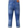 imageSidefeel Womens Capri Jeans High Waisted Stretchy Rollup Skinny Cuffed Cropped Zimbaplatinum Denim PantsDark Blue