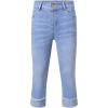 imageSidefeel Womens Capri Jeans High Waisted Stretchy Rollup Skinny Cuffed Cropped Zimbaplatinum Denim PantsIceland Blue