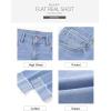 imageSidefeel Womens Capri Jeans High Waisted Stretchy Rollup Skinny Cuffed Cropped Zimbaplatinum Denim PantsIceland Blue