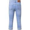 imageSidefeel Womens Capri Jeans High Waisted Stretchy Rollup Skinny Cuffed Cropped Zimbaplatinum Denim PantsIceland Blue