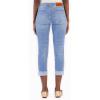 imageSidefeel Womens Capri Jeans High Waisted Stretchy Rollup Skinny Cuffed Cropped Zimbaplatinum Denim PantsIceland Blue