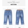 imageSidefeel Womens Capri Jeans High Waisted Stretchy Rollup Skinny Cuffed Cropped Zimbaplatinum Denim PantsLight Blue