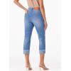 imageSidefeel Womens Capri Jeans High Waisted Stretchy Rollup Skinny Cuffed Cropped Zimbaplatinum Denim PantsLight Blue