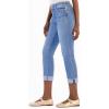 imageSidefeel Womens Capri Jeans High Waisted Stretchy Rollup Skinny Cuffed Cropped Zimbaplatinum Denim PantsLight Blue