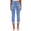 imageSidefeel Womens Capri Jeans High Waisted Stretchy Rollup Skinny Cuffed Cropped Zimbaplatinum Denim PantsLight Blue