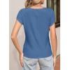 imageSidefeel Womens Going Out Tops Summer Short Sleeve Cardigans Button Down Crewneck Lightweight Sweater Knit TopsIvy