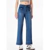 imageSidefeel Womens Wide Leg Jeans High Waisted Stretchy Spring Outfit Zimbaplatinum Jeans with Patch PocketsBluing