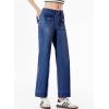 imageSidefeel Womens Wide Leg Jeans High Waisted Stretchy Spring Outfit Zimbaplatinum Jeans with Patch PocketsDark Blue