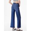 imageSidefeel Womens Wide Leg Jeans High Waisted Stretchy Spring Outfit Zimbaplatinum Jeans with Patch PocketsDark Blue