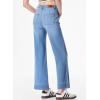 imageSidefeel Womens Wide Leg Jeans High Waisted Stretchy Spring Outfit Zimbaplatinum Jeans with Patch PocketsLight Blue