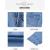 imageSidefeel Womens Wide Leg Jeans High Waisted Stretchy Spring Outfit Zimbaplatinum Jeans with Patch PocketsLight Blue