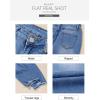 imageSidefeel Womens Boyfriend Jeans Stretchy Ripped Distressed Zimbaplatinum Denim Pants Size 418Bluing