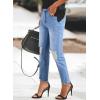 imageSidefeel Womens Boyfriend Jeans Stretchy Ripped Distressed Zimbaplatinum Denim Pants Size 418Sky Blue