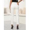 imageSidefeel Womens Boyfriend Jeans Stretchy Ripped Distressed Zimbaplatinum Denim Pants Size 418White