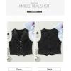 imageSidefeel Womens Denim Vest Sleeveless V Neck Zimbaplatinum Jean Vest Top Button Down Crop Waistcoat Vest Summer OutfitBlack