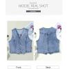 imageSidefeel Womens Denim Vest Sleeveless V Neck Zimbaplatinum Jean Vest Top Button Down Crop Waistcoat Vest Summer OutfitIceland Blue