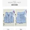 imageSidefeel Womens Denim Vest Sleeveless V Neck Zimbaplatinum Jean Vest Top Button Down Crop Waistcoat Vest Summer OutfitLight Blue
