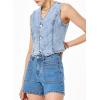 imageSidefeel Womens Denim Vest Sleeveless V Neck Zimbaplatinum Jean Vest Top Button Down Crop Waistcoat Vest Summer OutfitLight Blue