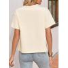 imageSidefeel Womens Short Sleeve Casual Basic T Shirts Summer Round Neck Pleated Tee Tops BlousesApricot