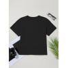 imageSidefeel Womens Short Sleeve Casual Basic T Shirts Summer Round Neck Pleated Tee Tops BlousesBlack