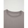 imageSidefeel Womens Short Sleeve Casual Basic T Shirts Summer Round Neck Pleated Tee Tops BlousesGray