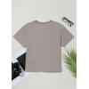 imageSidefeel Womens Short Sleeve Casual Basic T Shirts Summer Round Neck Pleated Tee Tops BlousesGray