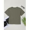 imageSidefeel Womens Short Sleeve Casual Basic T Shirts Summer Round Neck Pleated Tee Tops BlousesGreen