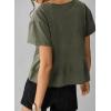 imageSidefeel Womens Short Sleeve Casual Basic T Shirts Summer Round Neck Pleated Tee Tops BlousesGreen