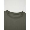 imageSidefeel Womens Short Sleeve Casual Basic T Shirts Summer Round Neck Pleated Tee Tops BlousesGreen