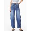 imageSidefeel Womens Barrel Jeans Wide Leg Vintage Mid Rise Y2k Baggy Boyfriend Ankle Denim PantsBluing