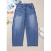 imageSidefeel Womens Barrel Jeans Wide Leg Vintage Mid Rise Y2k Baggy Boyfriend Ankle Denim PantsBluing