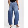 imageSidefeel Womens Barrel Jeans Wide Leg Vintage Mid Rise Y2k Baggy Boyfriend Ankle Denim PantsBluing