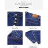 imageSidefeel Womens High Waisted Bell Bottom Bootcut Jeans Flared Wide Leg Denim PantsNavy Blue