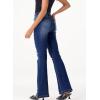 imageSidefeel Womens High Waisted Bell Bottom Bootcut Jeans Flared Wide Leg Denim PantsNavy Blue