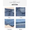 imageSidefeel Womens Wide Leg Jeans Casual High Waisted Straight Stretch Denim Pants with PocketsB Peacock Blue