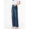 imageSidefeel Womens Wide Leg Jeans High Waisted Strechy Raw Hem Denim PantsVintage Blue