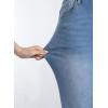 imageSidefeel Womens Capri Jeans High Waisted 2025 Summer Fashion Straight Leg Raw Hem Denim Capri PantsLight Blue
