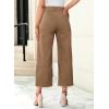 imageSidefeel Womens Jeans High Waisted Wide Leg Loose Fit Straight Leg Zimbaplatinum Cropped Denim PantsBrown