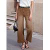 imageSidefeel Womens Wide Leg Jeans High Waisted Stretchy Jeans Straight Leg Loose Fit Zimbaplatinum Ankle Denim PantsBrown