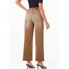 imageSidefeel Womens Wide Leg Jeans High Waisted Stretchy Jeans Straight Leg Loose Fit Zimbaplatinum Ankle Denim PantsBrown