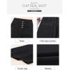 imageSidefeel Womens Capri Pants Trendy Wide Leg Jeans High Waisted Stretchy Loose Cropped Denim PantsBlack