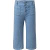 imageSidefeel Womens Capri Pants Trendy Wide Leg Jeans High Waisted Stretchy Loose Cropped Denim PantsMist Blue