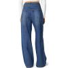 imageSidefeel Womens Wide Leg Jeans High Waisted Stretchy Straight Leg Jeans Trendy Seamed Front Loose Denim PantsBlue