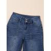imageSidefeel Womens Wide Leg Jeans High Waisted Stretchy Straight Leg Jeans Trendy Seamed Front Loose Denim PantsBlue
