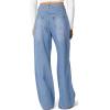 imageSidefeel Womens Wide Leg Jeans High Waisted Stretchy Straight Leg Jeans Trendy Seamed Front Loose Denim PantsIceland Blue