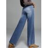 imageSidefeel Womens Wide Leg Jeans High Waisted Stretchy Straight Leg Jeans Trendy Seamed Front Loose Denim PantsLight Blue